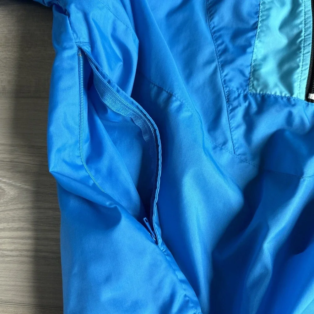 MENS VINTAGE NIKE BLUE 1/2‎ ZIP WINDBREAKER Jacket PULLOVER SIZE MEDIUM Y2K